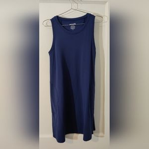 Wool& Sierra Tank Dress Dark Blue/Cobalt Small